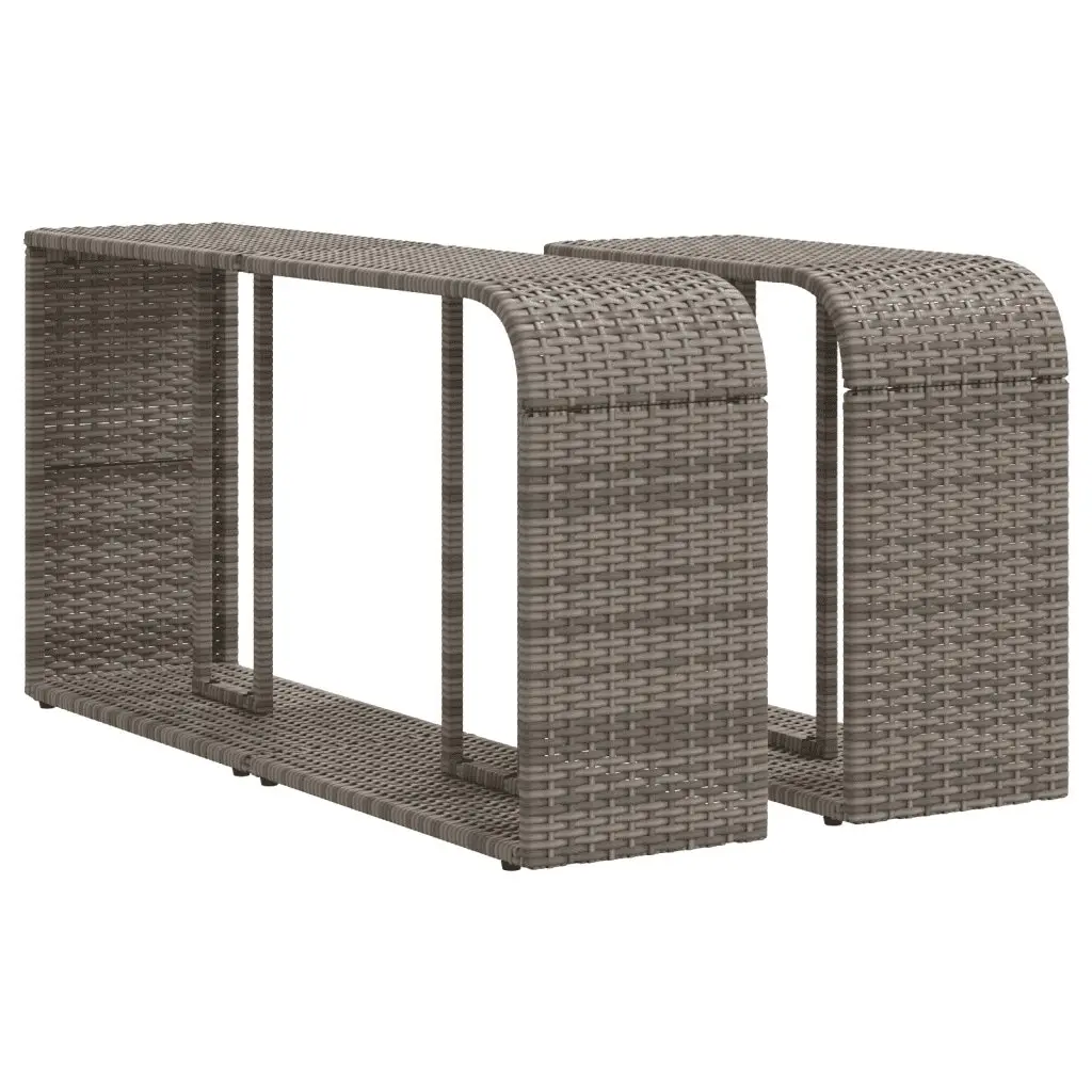 Garden Sofa Set 11 Piece Modular Outdoor Furniture Grey Poly Rattan Patio
