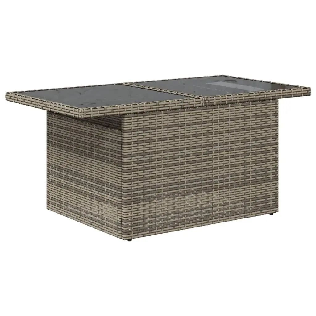 Garden Sofa Set 8 Piece Outdoor Furniture Grey Poly Rattan Patio Lounge