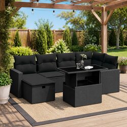 Concise and Quality 7 Piece Garden Sofa Set