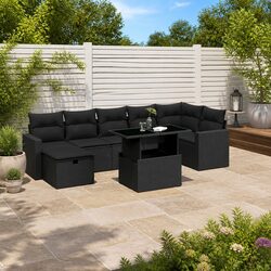 Compact 8 Piece Garden Sofa Set - Stylish Outdoor Furniture