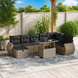 9-Piece Grey Garden Sofa Set – Quick Overview