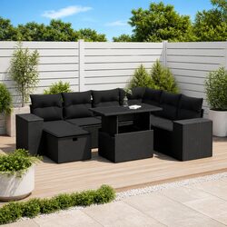 Concise 8-Piece Garden Sofa Set with Modular Design