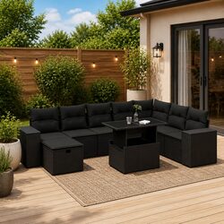 9 Piece Outdoor Lounge Sofa Set