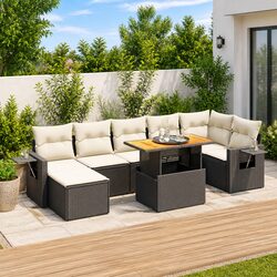 Concise & Stylish: 8-Piece Outdoor Sofa Set