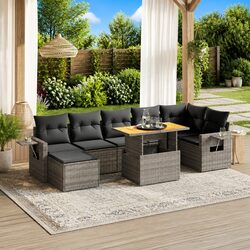 Compact 8-Piece Garden Sofa Set for Outdoor Relaxation