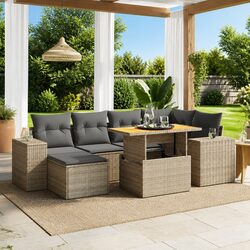 7-Piece Modular Garden Sofa Set for Outdoor Relaxation
