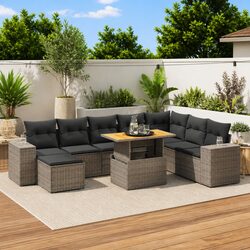 Your New Favorite 9 Piece Outdoor Sofa Set Awaits