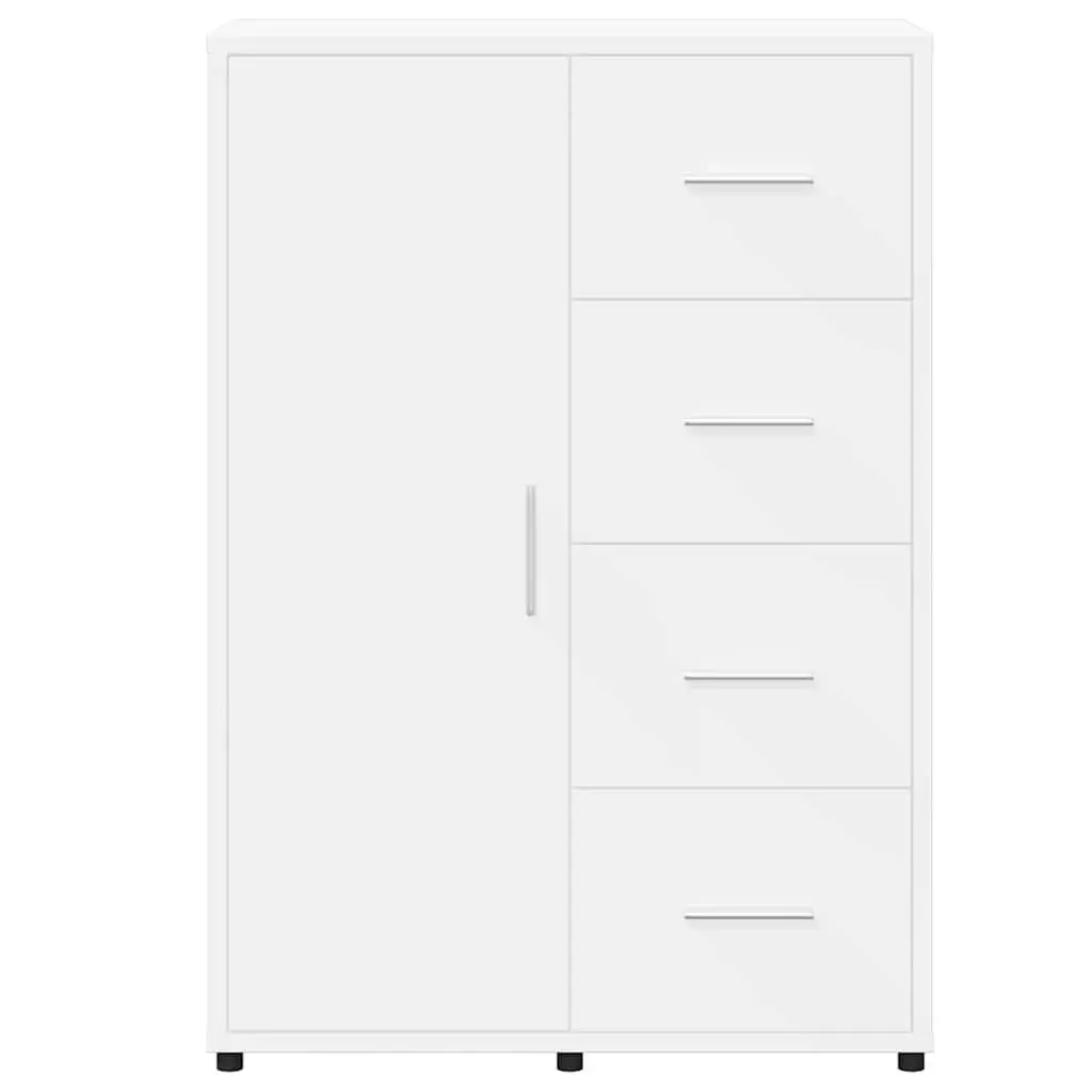 Sideboard White 60x31x84 cm Engineered Wood Storage Cabinet Set of 2