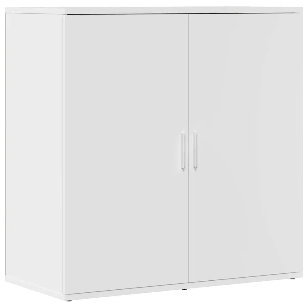 2 Piece Sideboard Cabinet Engineered Wood White Storage Buffet 79x38x80 cm