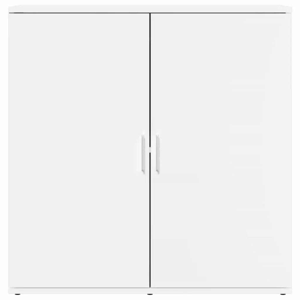 2 Piece Sideboard Cabinet Engineered Wood White Storage Buffet 79x38x80 cm
