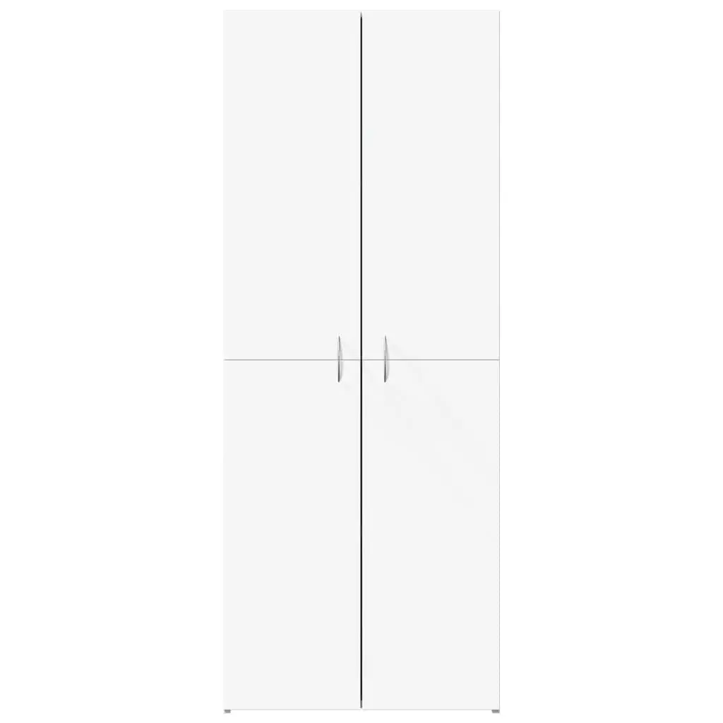 4 Compartment File Cabinet White Engineered Wood Office Storage 60W x 32D x 153H cm