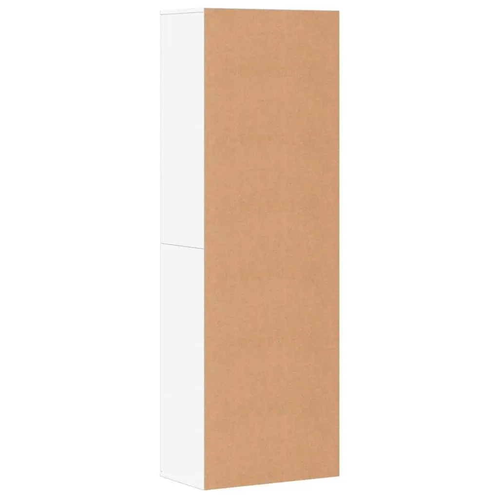 Highboard Storage Cabinet White 60x35x180 cm Engineered Wood Spacious Storage Compartments
