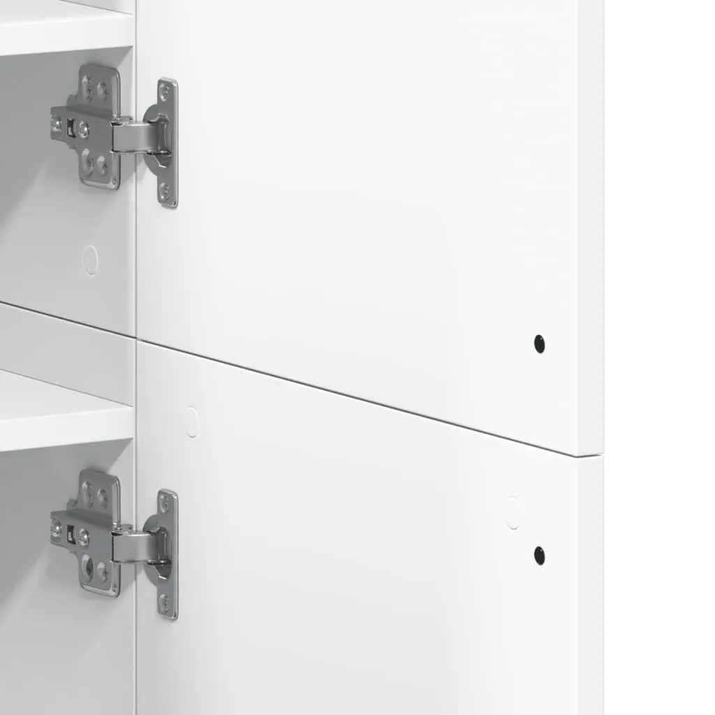 Shoe Cabinet White Tall Storage Organizer Wardrobe Furniture