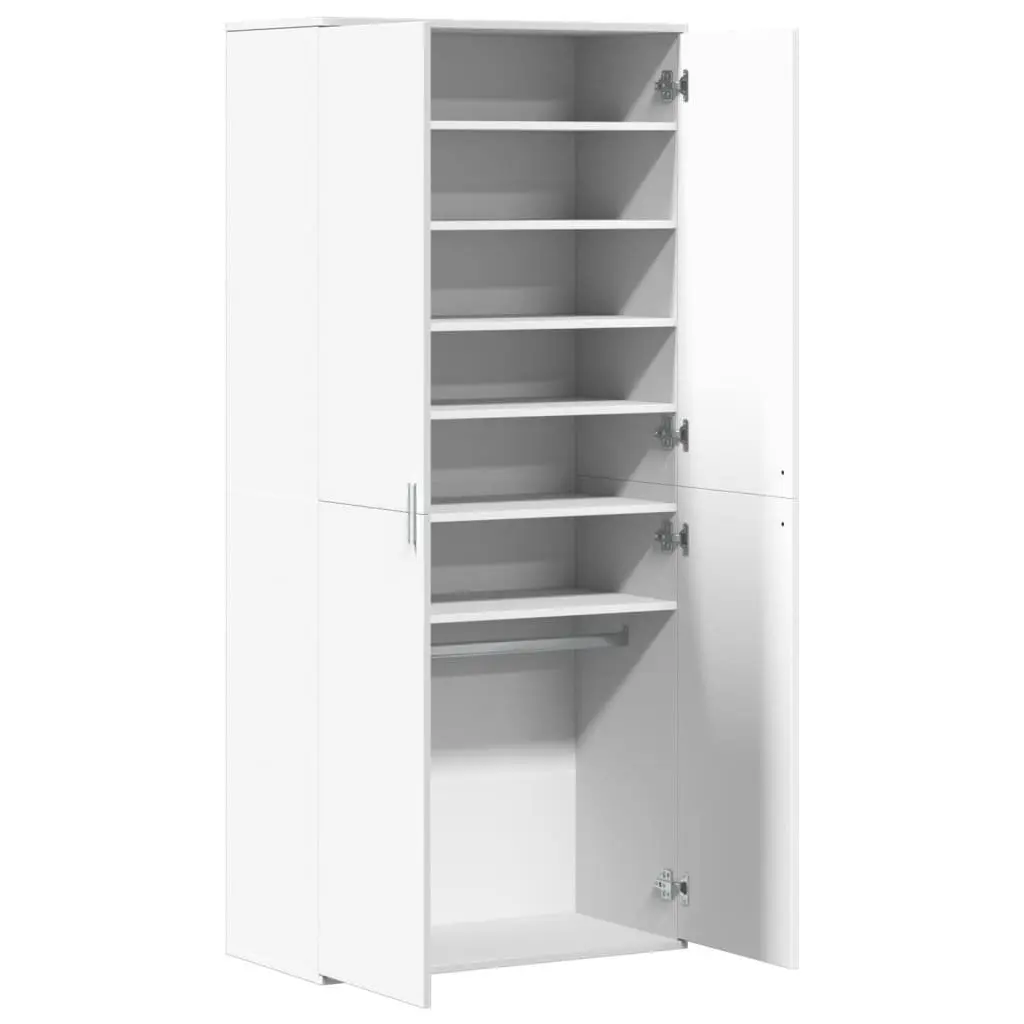 Shoe Cabinet White Tall Storage Organizer Wardrobe Furniture