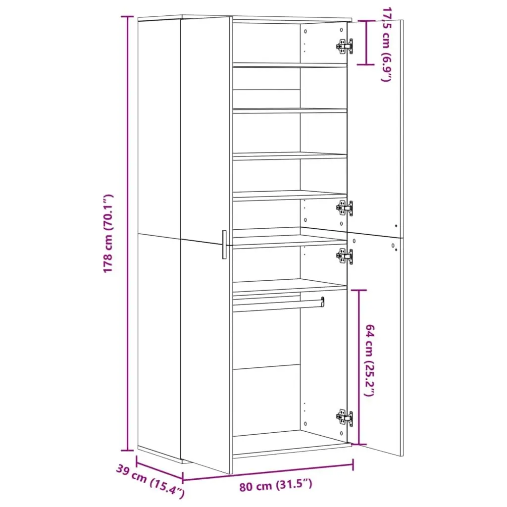 Shoe Cabinet White Tall Storage Organizer Wardrobe Furniture