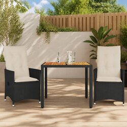 Compact and Comfortable Black Bistro Set for Any Outdoor Space