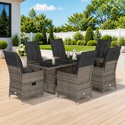Concise and Elegant 7 Piece Outdoor Dining Set