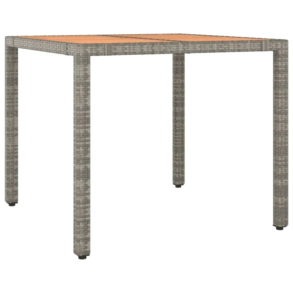 Garden Dining Set 5 Piece Outdoor Furniture Poly Rattan Grey Patio Seating