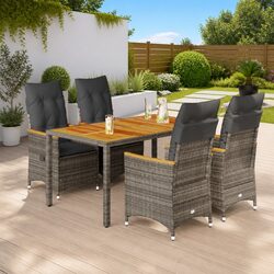Quality 5 Piece Garden Dining Set with Cushions