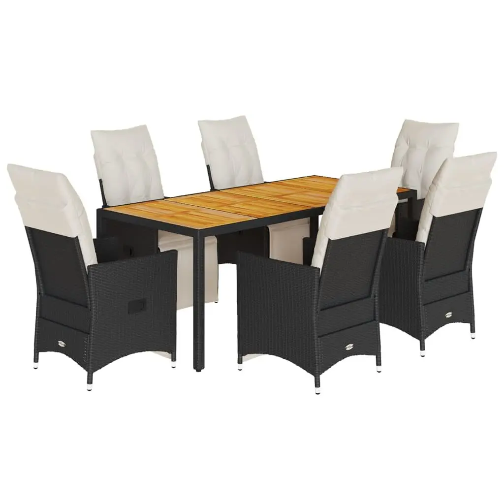 7 Piece Garden Dining Set with Adjustable Cushions