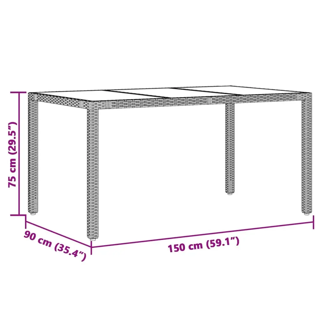 7 Piece Black Dining Set