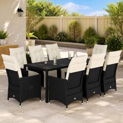 Concise 9-Piece Outdoor Dining Set Overview