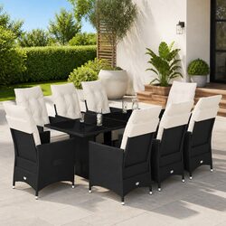 Compact 9-Piece Garden Dining Set for Outdoor Enjoyment