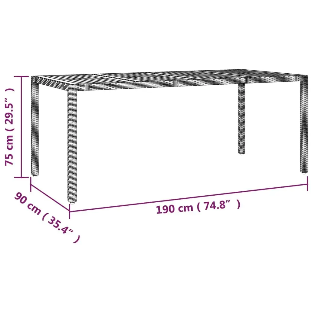 Garden Bistro Set 7 Piece Outdoor Furniture with Cushions Grey Poly Rattan