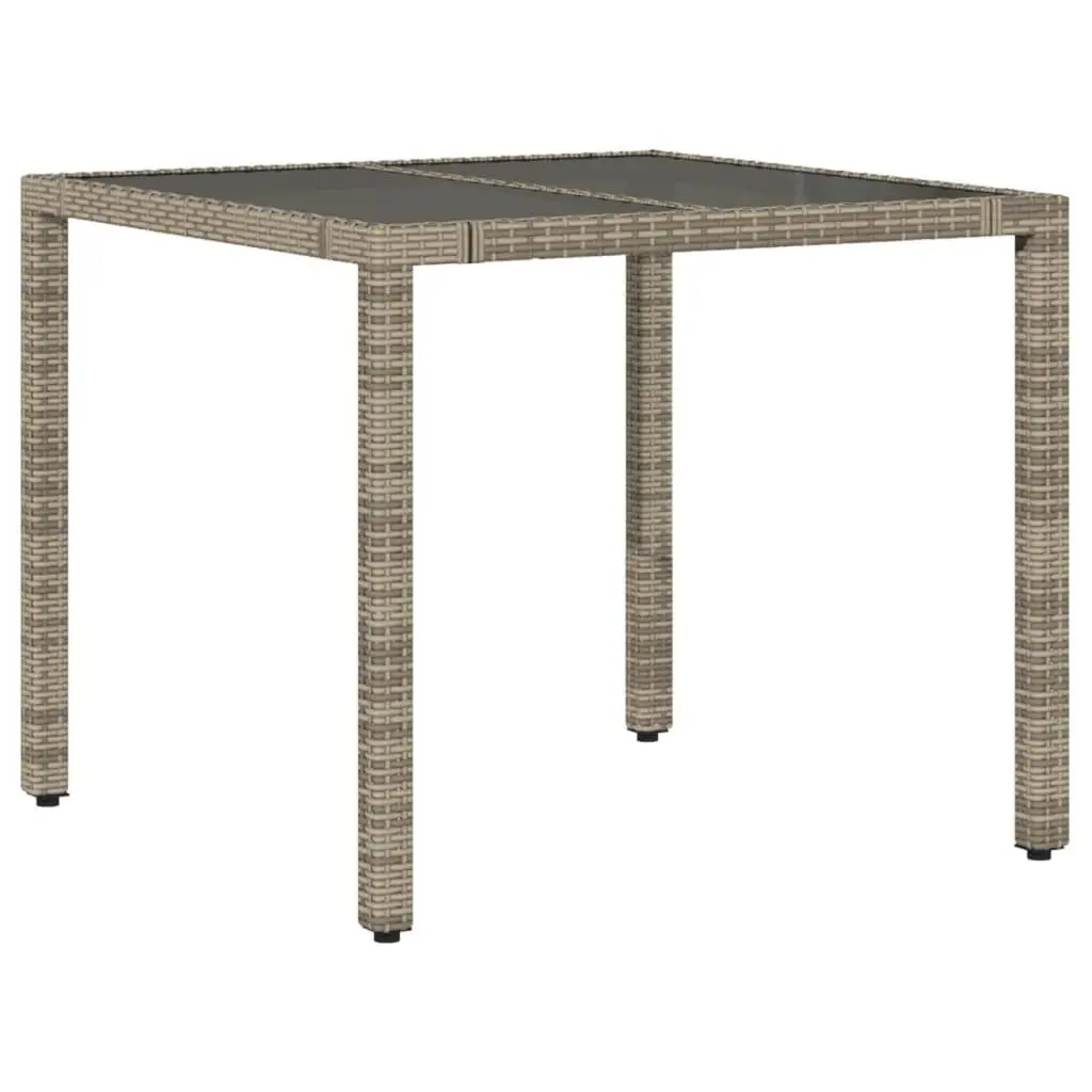 Garden Bistro Set 3 Piece Outdoor Furniture with Cushions Adjustable Grey