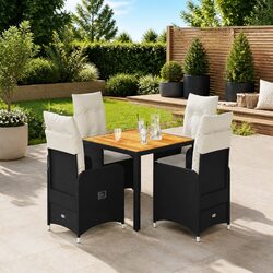 Sleek and Modern 5-Piece Bistro Set for Your Garden