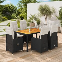 Concise 7-Piece Garden Bistro Set: Comfort and Style