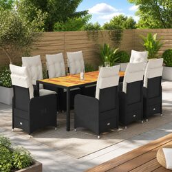 Compact 9-Piece Outdoor Bistro Set