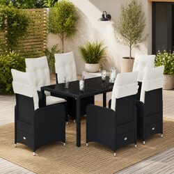 Compact 7 Piece Garden Bistro Set for Outdoor Use