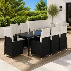 Compact 9-Piece Garden Bistro Set for Outdoors