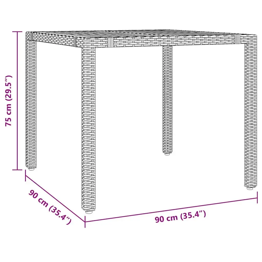 Garden Bistro Set 3 Piece Outdoor Furniture Grey Poly Rattan with Cushions