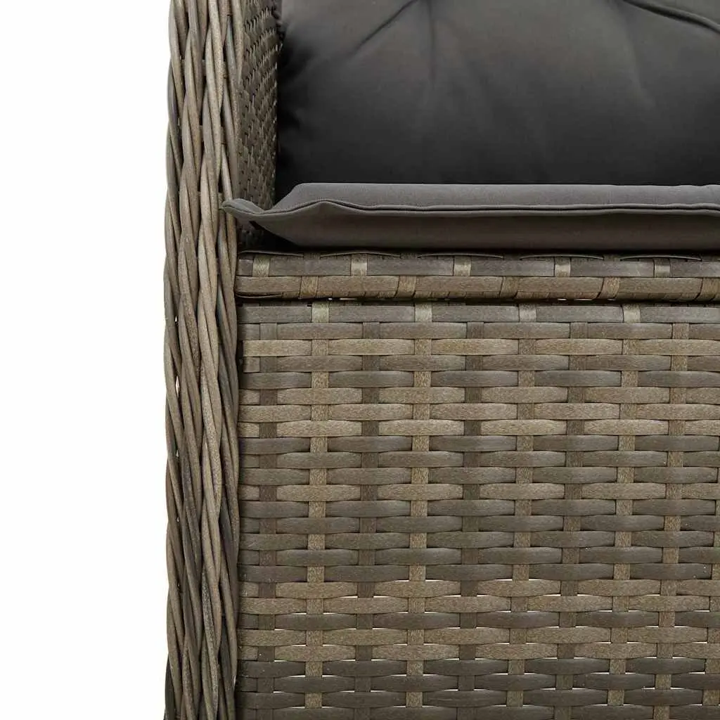 7 Piece Grey Bistro Set for Outdoor Dining Comfort