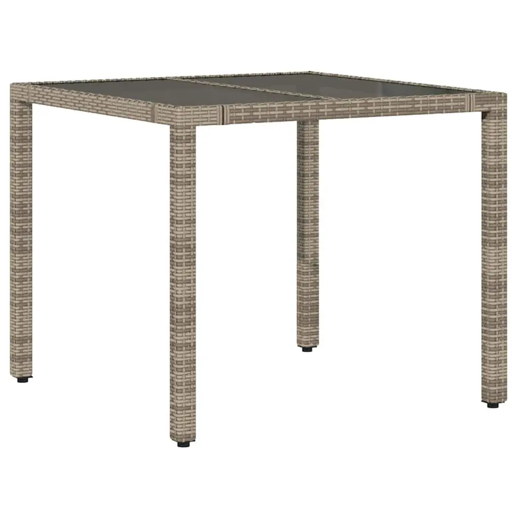 Garden Bistro Set 5 Piece Outdoor Furniture Grey Poly Rattan Adjustable Backrest