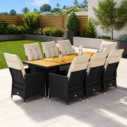 Compact and Stylish 9 Piece Bistro Dining Set