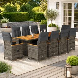 Compact 11 Piece Bistro Set for Outdoor Relaxation