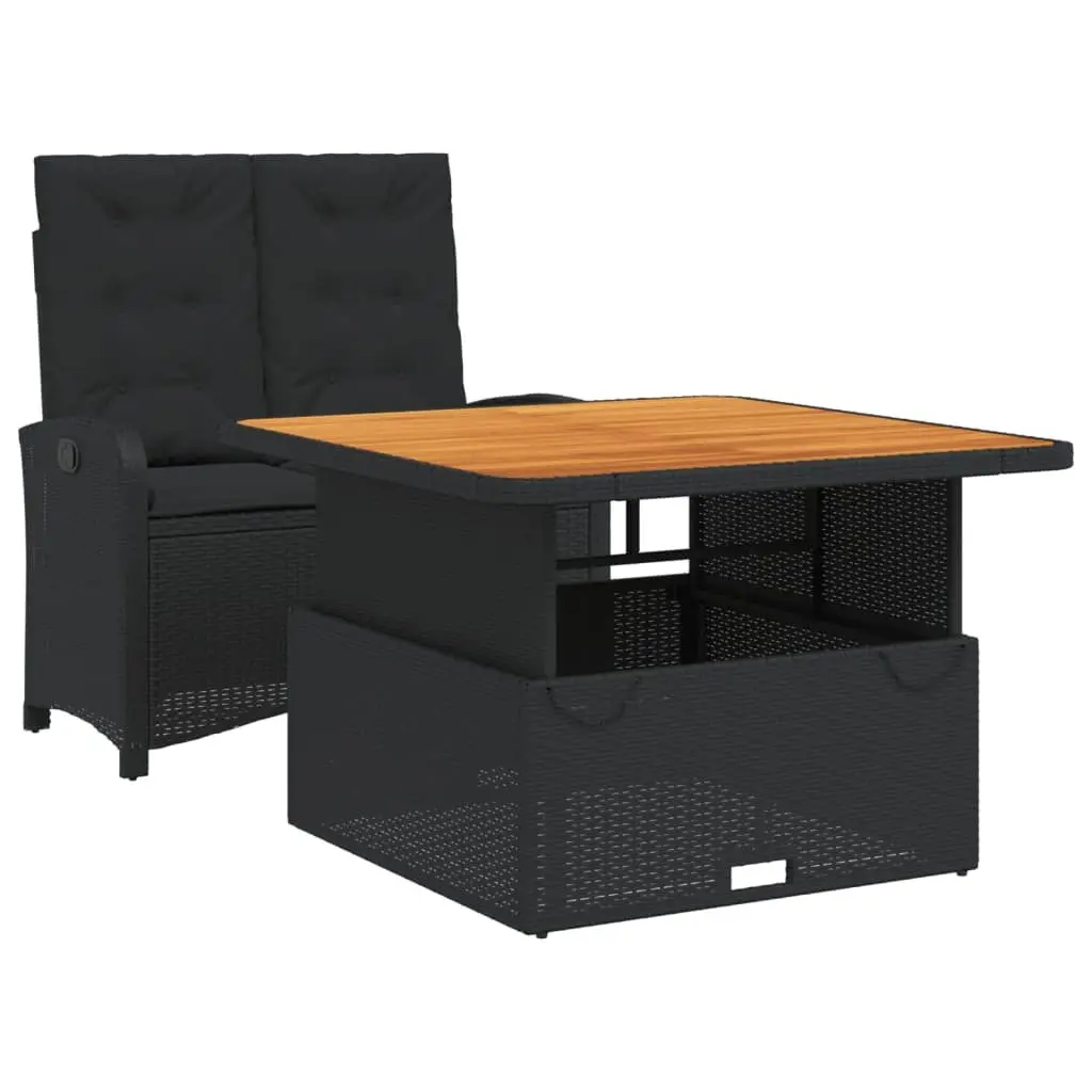 Garden Dining Set with Adjustable Table and Cushions