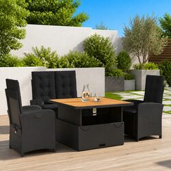 4 Piece Garden Dining Set for Patios