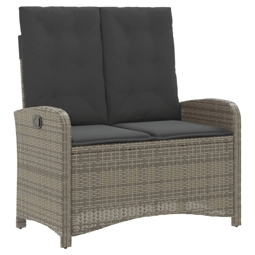 Garden Dining Set 4 Piece Outdoor Furniture Grey Poly Rattan with Cushions