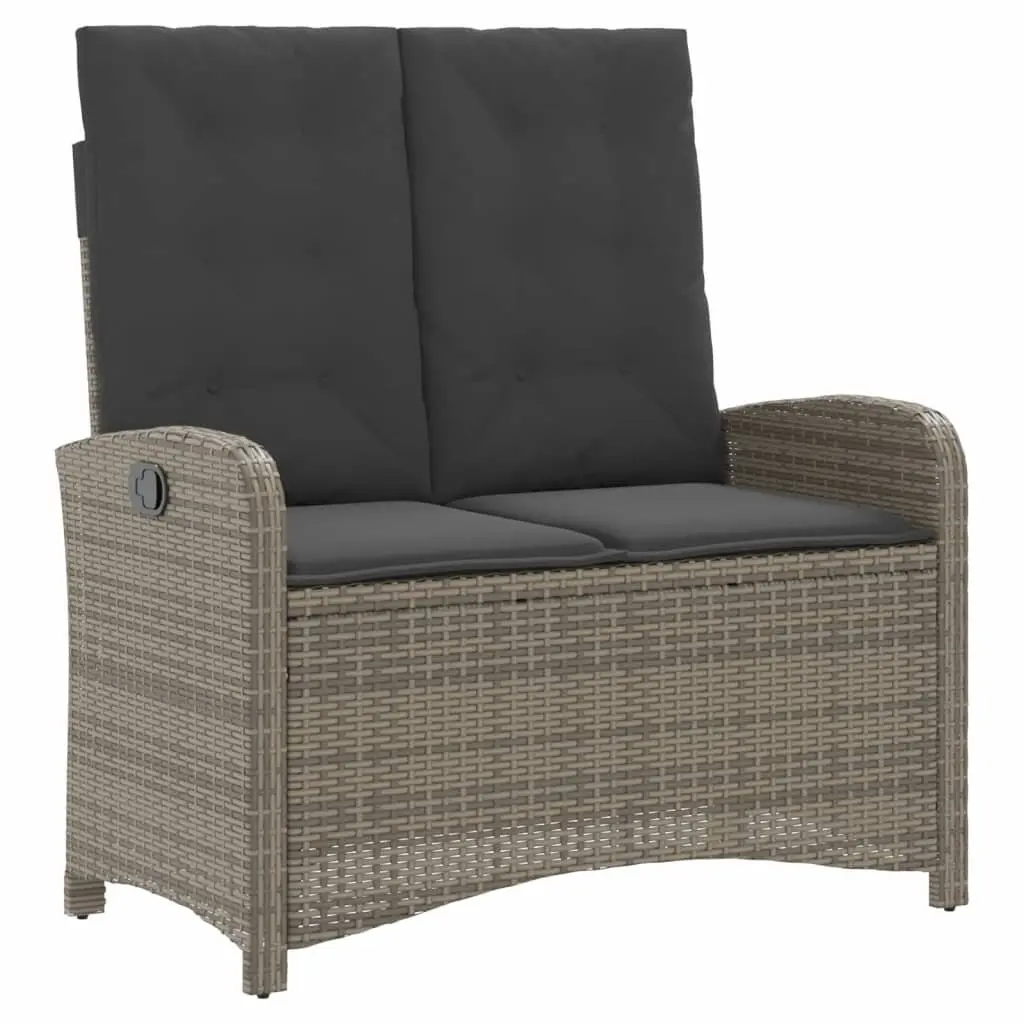 Garden Dining Set 4 Piece Outdoor Furniture Grey Poly Rattan Chairs Table