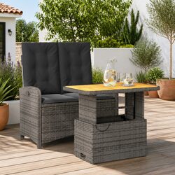 Concise Garden Dining Set with Adjustable Features