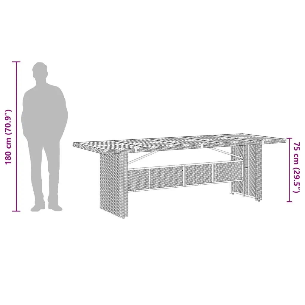 Garden Dining Set 9 Piece Outdoor Patio Furniture Grey Poly Rattan with Cushions