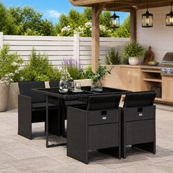 Concise 5 Piece Outdoor Dining Set Overview
