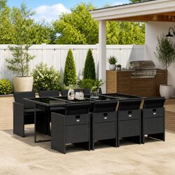 Compact 9 Piece Outdoor Dining Set for Your Patio