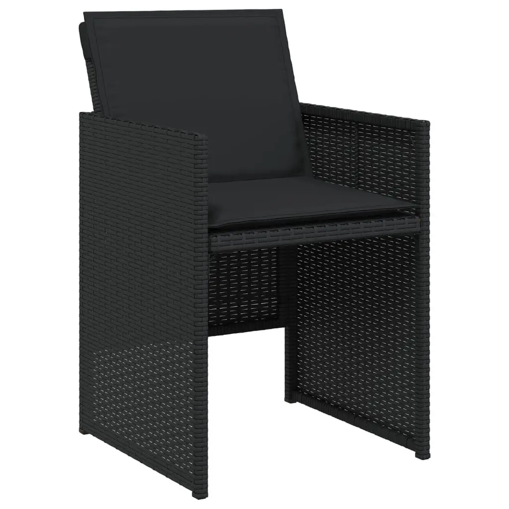 13 Piece Black Outdoor Dining Set Patio Furniture with Cushions Foldable