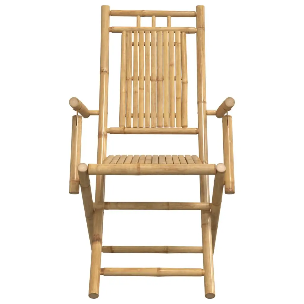 Folding Garden Chairs Brown 53x66x99 cm 6 Piece Bamboo Outdoor Seating