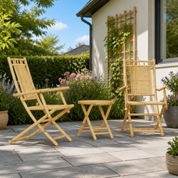 Compact and Stylish 3 Piece Outdoor Bistro Set